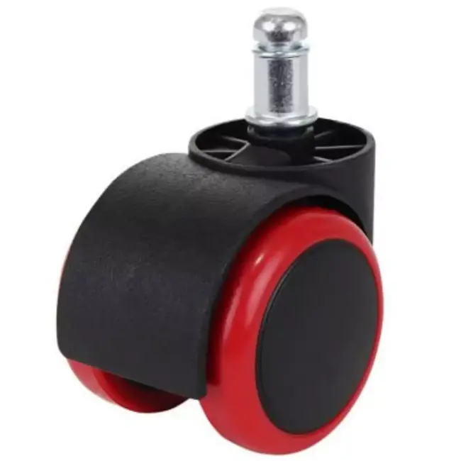 Ruhhy Rode Kantoorstoelwielen - 5 Stuks - Bescherm Je Vloer en Verhoog Mobiliteit