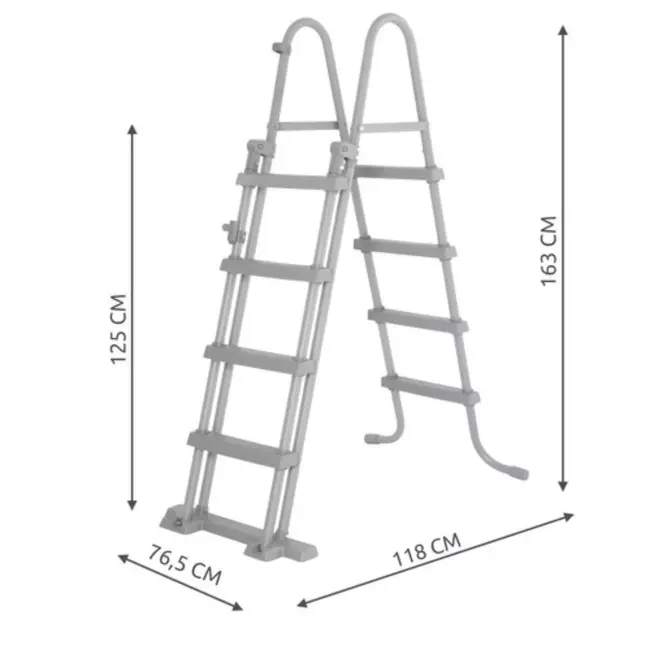 Bestway Zwembadladder 122 cm - Essentieel voor Grotere Zwembaden