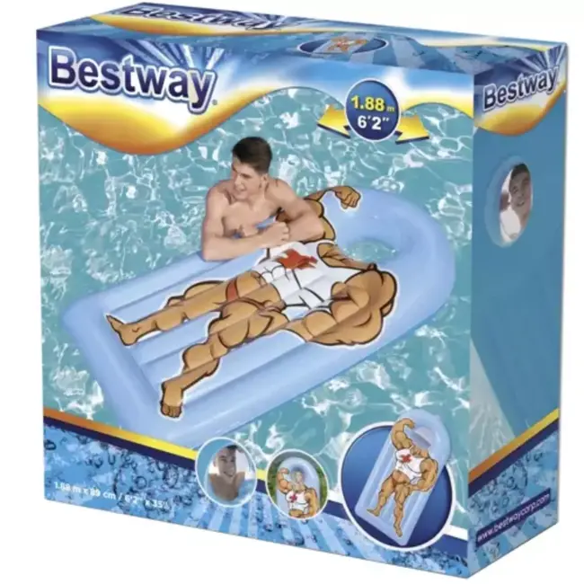 Bestway Face Flip Opblaasbaar Matras 188x89 cm - Ultieme Ontspanning op het Water