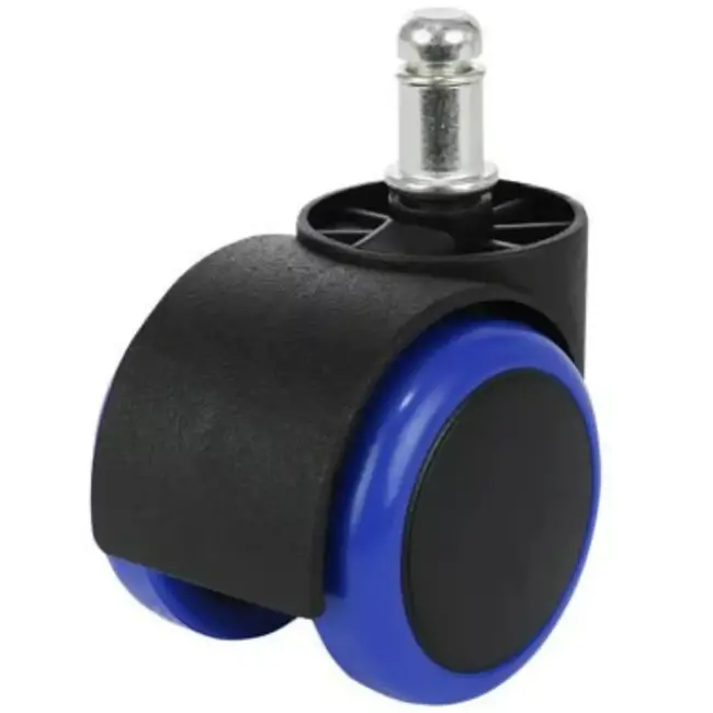 Ruhhy Blauwe Kantoorstoelwielen - 5 Stuks - Bescherm Je Vloer en Verhoog Mobiliteit