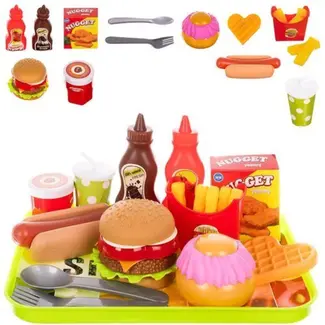 Ruhhy Fastfood Speelgoedset - 26.5 x 19.5 cm - Kunststof