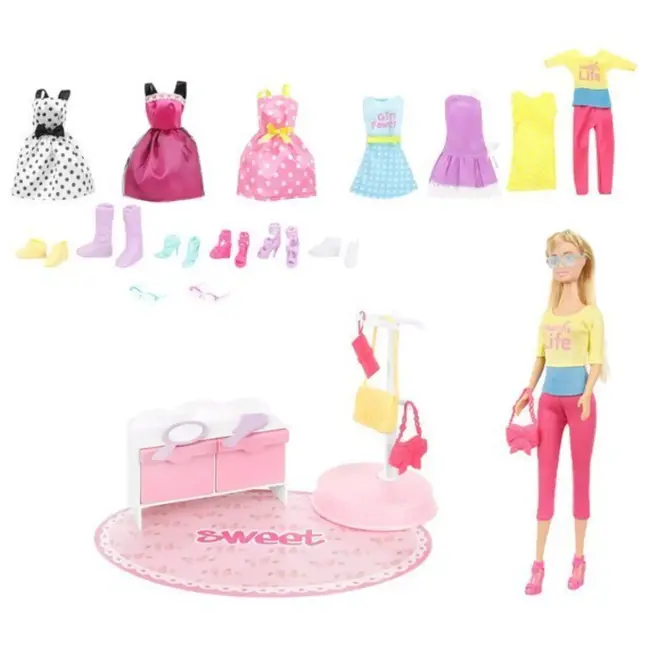 Ruhhy Huisje met Kleding - Inclusief Pop - Junior - Speelgoed