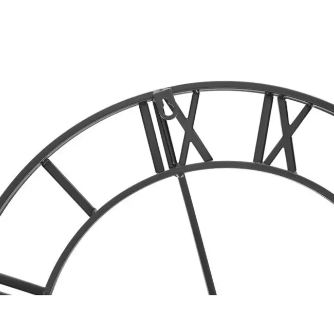 Ruhhy Retro Wandklok - 47.5 cm - Romeinse Cijfers - Zwart