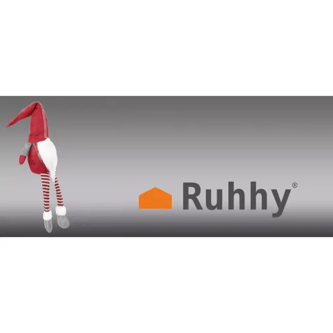 Ruhhy Kabouter - Zitttend - Kunststof - Rood