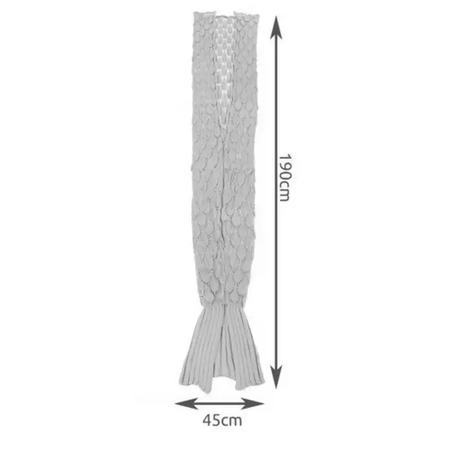 Ruhhy De Staart van de Zeemeermin - XXL - Acrylvezel - Grijs