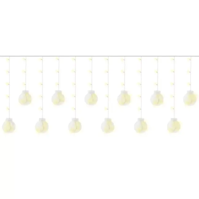 Ruhhy LED Lichtgordijn: Creëer een Sfeervolle Warmwitte Gloed