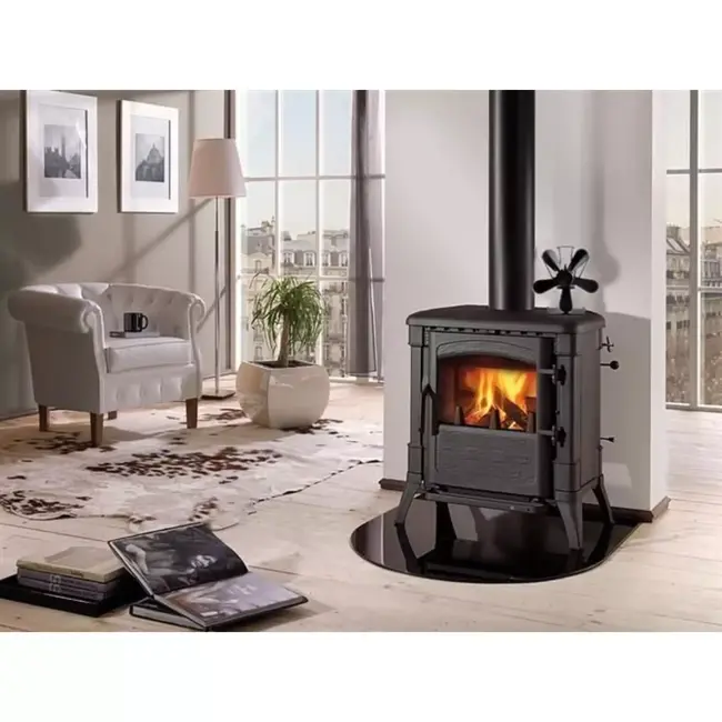 Kaminer 5-Bladige Haardventilator: Efficiënte Warmteverspreiding Zonder Elektriciteit