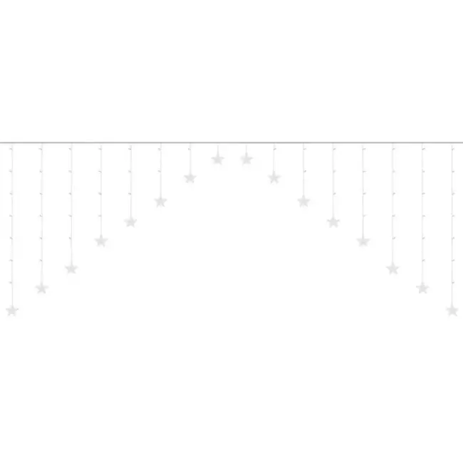 Ruhhy LED Lichtgordijn 136 LEDs - Koud Wit voor Magische Momenten