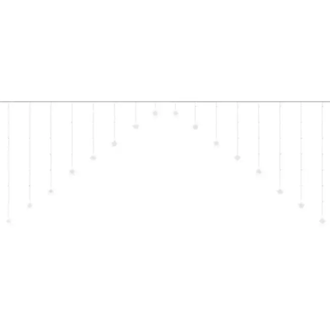 Ruhhy LED Lichtgordijn 136 LEDs - Koud Wit voor Magische Momenten