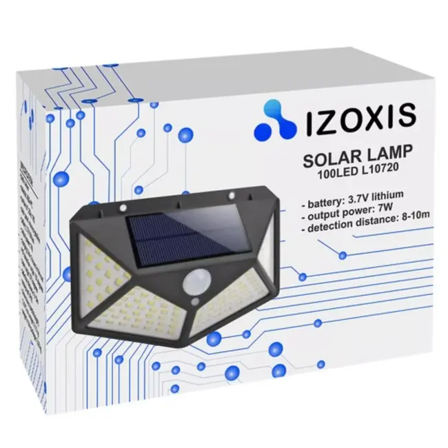 Izoxis Solar Lamp met Bewegingssensor - 100 LEDs - Veilige Buitenverlichting