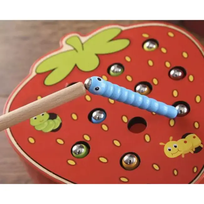 Kruzzel Houten Aardbei Spel - Perfect voor Jonge Ontdekkers