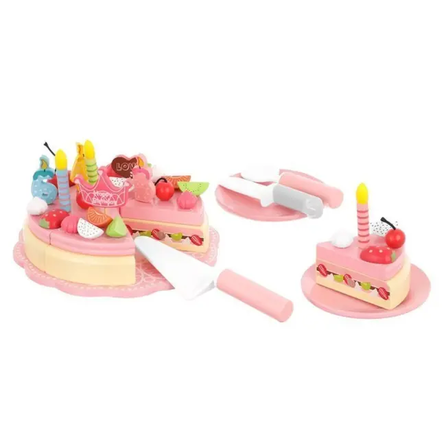 Ruhhy Houten Verjaardagstaart Set - Creatief en Educatief Speelgoed
