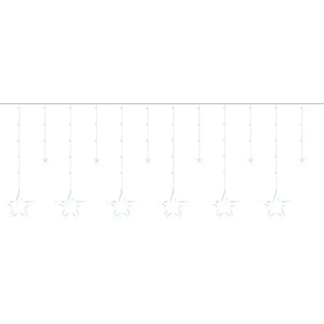Ruhhy Koele Witte LED Gordijnverlichting 138 LEDs - Veilig en Sfeervol