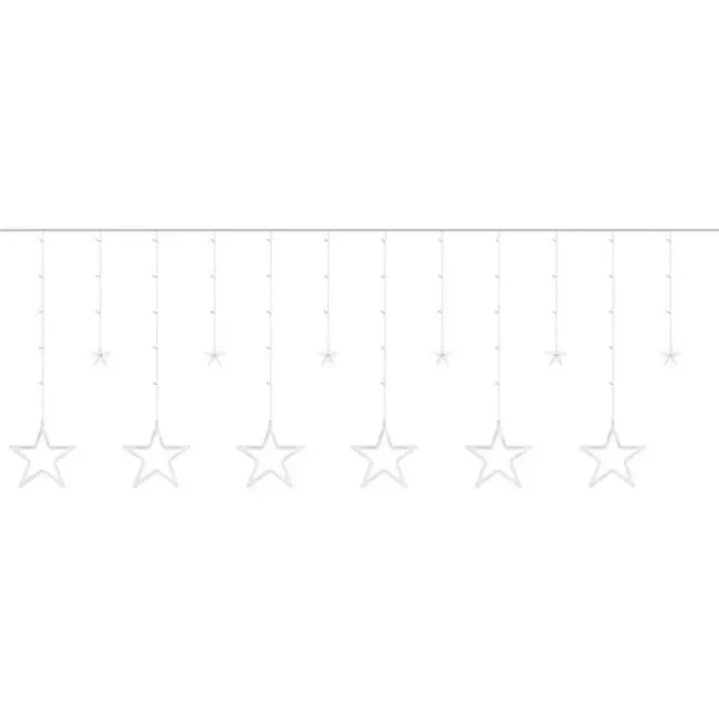 Ruhhy Koele Witte LED Gordijnverlichting 138 LEDs - Veilig en Sfeervol