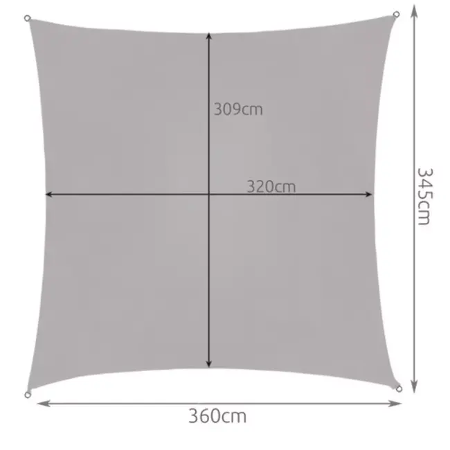 Gardlov Zonneschermzeil 3.6x3.6m: Stijlvolle Bescherming tegen de Zon