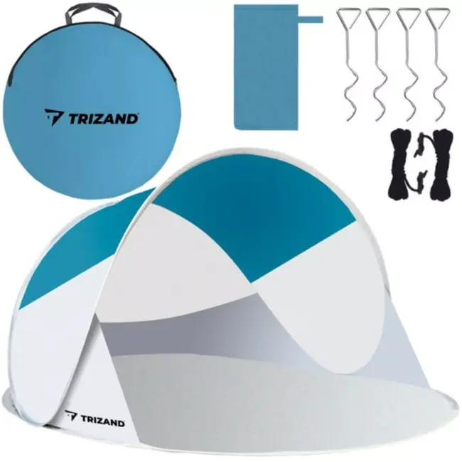 Trizand Strandtent 220x120x90cm: Perfect voor Zonnige Stranddagen