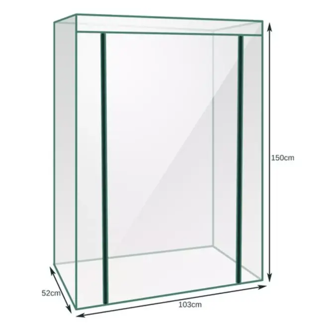 Malatec Mini Foliekas - Ideaal voor Balkons en Kleine Tuinen - 150 x 103 x 52 cm