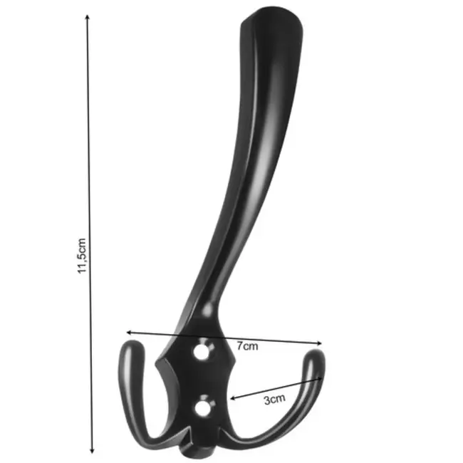 Ruhhy Wandkapstok Zwart - Stijlvolle Opbergruimte voor Elke Ruimte