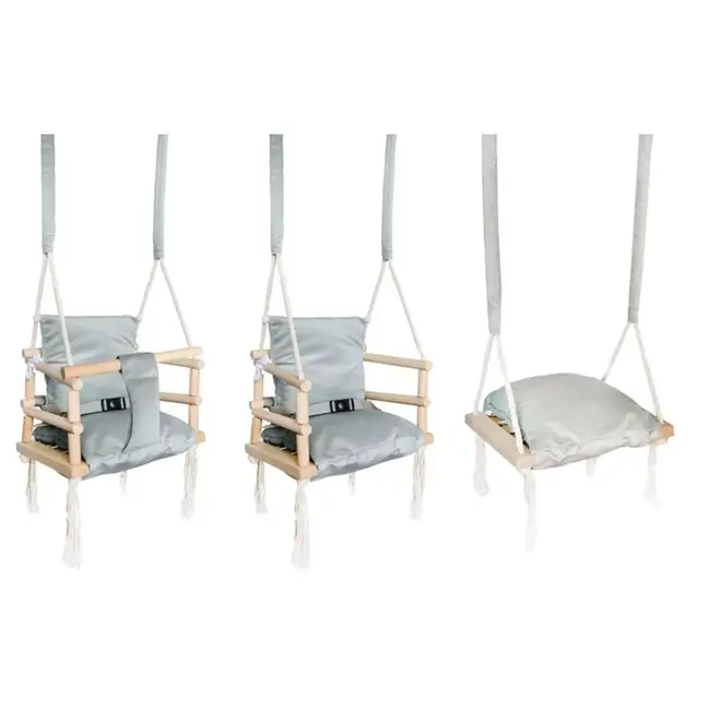 Kruzzel Kinder Schommel - Veiligheid en Stijl voor de Kleintjes - Grijs Design