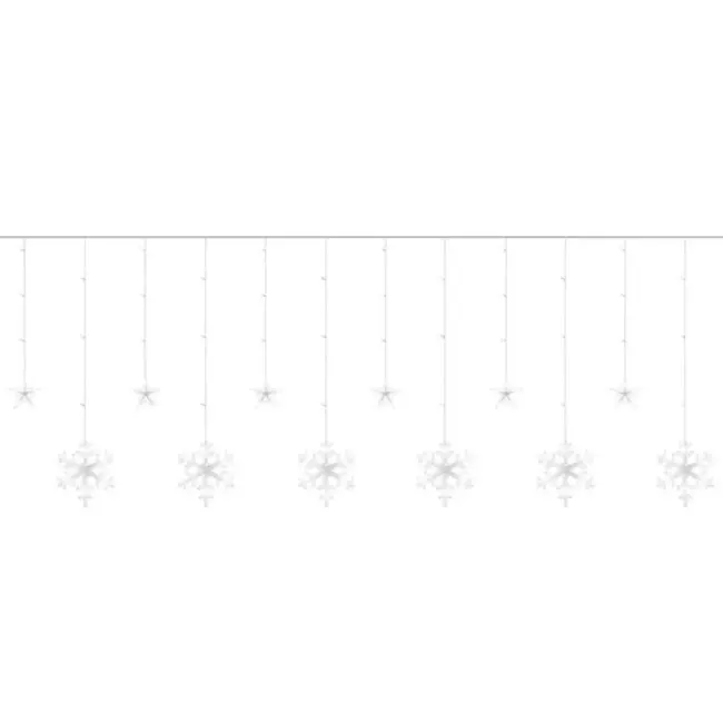 Ruhhy LED Gordijnverlichting 138 LEDs - Koud Wit voor Feestelijke Sferen