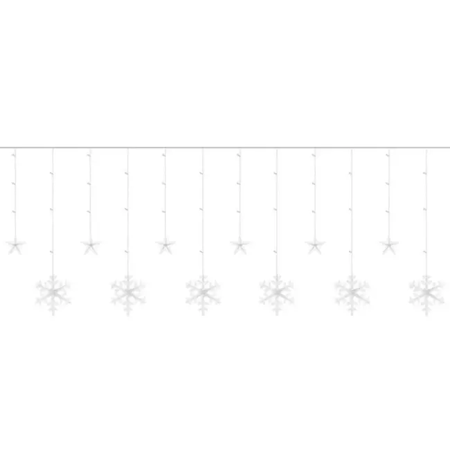 Ruhhy LED Gordijnverlichting 138 LEDs - Koud Wit voor Feestelijke Sferen