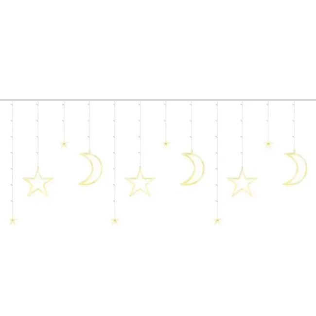 Ruhhy LED Gordijnverlichting 138 LEDs - Warm Wit voor Gezellige Avonden