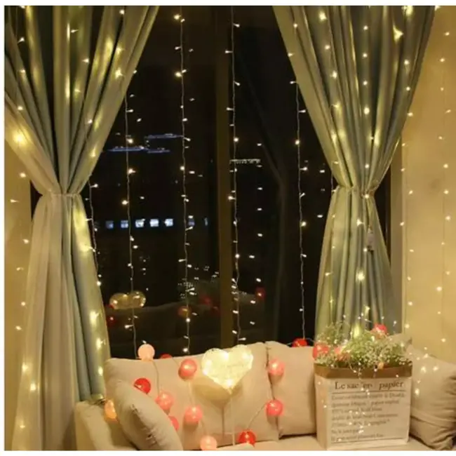 Ruhhy LED Gordijnverlichting 300 LEDs - Warm Wit Sfeerlicht voor Elke Gelegenheid