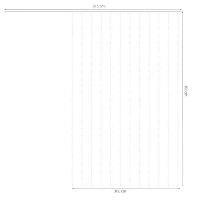 Ruhhy LED Gordijnverlichting 300 LEDs - Sprankelend Koud Wit voor Elk Feest