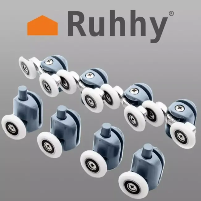 Ruhhy Douchecabine Wielen Set van 8 – Vloeiende Deurbeweging!