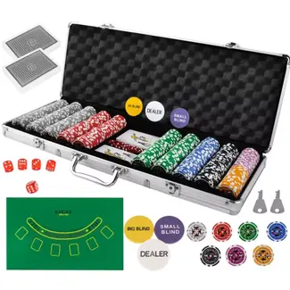 Ruhhy Complete Poker Set 500 Chips - Professioneel Casino-ervaring Thuis!
