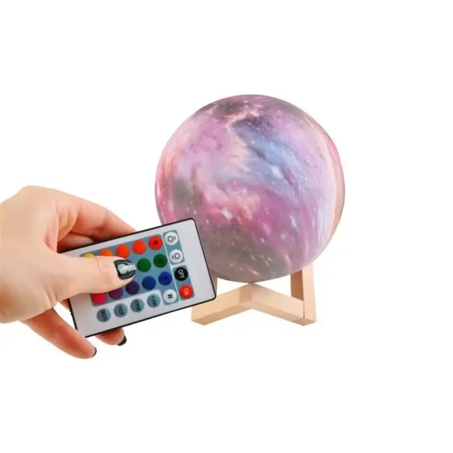 Ruhhy  Maanlamp 15cm - 16 Kleuren met Afstandsbediening voor Sfeervolle Verlichting