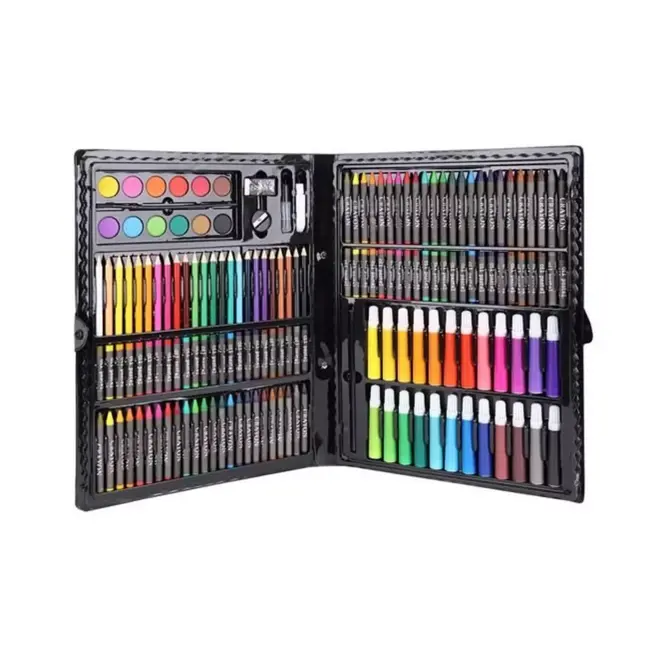 Maaleo Schilderset in Koffer - Junior - 168 stuks - Zwart