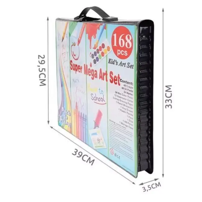 Maaleo Schilderset in Koffer - Junior - 168 stuks - Zwart