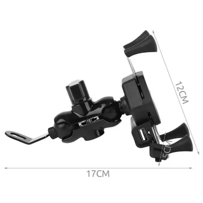 Trizand Telefoonhouder voor Motorfiets met USB Oplader: Altijd Verbonden