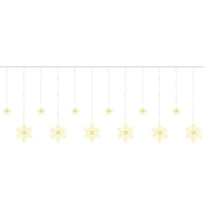 Ruhhy 138 LED Lichtgordijn Warmwit - Sfeervolle Decoratie voor Elke Ruimte