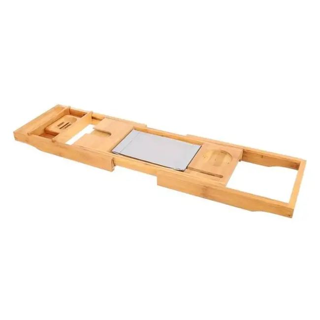 Ruhhy Bamboe Badplank - Uitschuifbaar en Multifunctioneel voor Thuis Spa