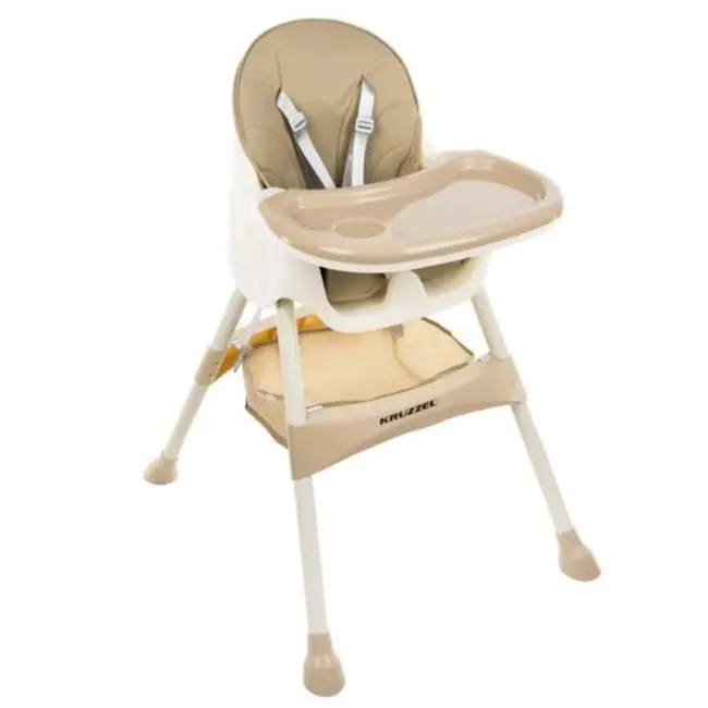Kruzzel 3-in-1 Babyvoedingsstoel: Veilig & Stijlvol - Beige
