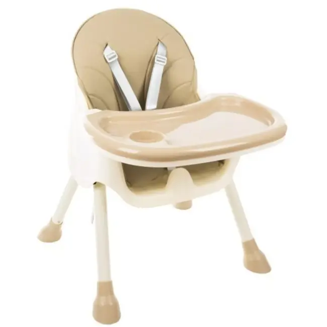 Kruzzel 3-in-1 Babyvoedingsstoel: Veilig & Stijlvol - Beige