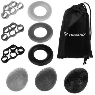 Trizand Hand-/Pols Oefenset: 9-Delige Kracht en Coördinatie Kit Trizand Hand-/Pols Oefenset: 9-Delige Kracht en Coördinatie Kit