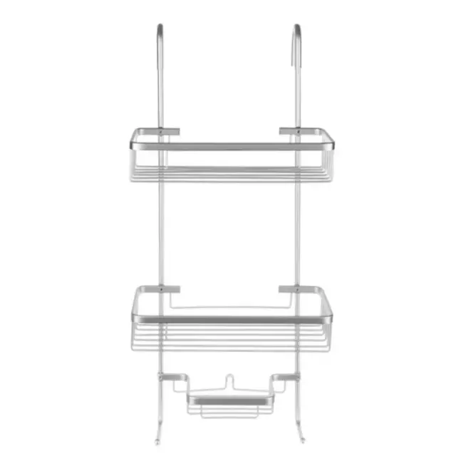 Malatec Zilveren Hangende Doucherek - Elegant en Praktisch - 3 Schappen