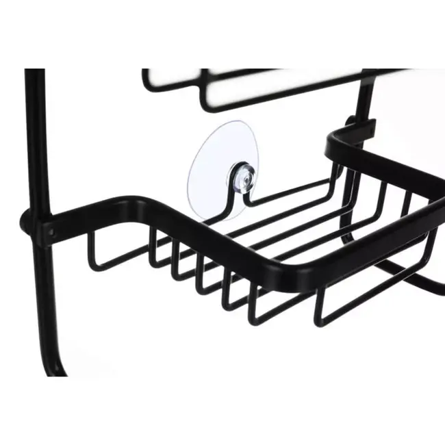 Malatec Zwart Hangend Doucherek - Stijlvol & Praktisch - 3 Lagen