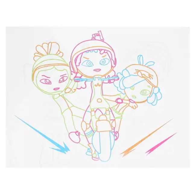 Ruhhy 3D Tekenbord voor Kinderen - Magische 3D-Kunst met LED Verlichting en 3D-Bril