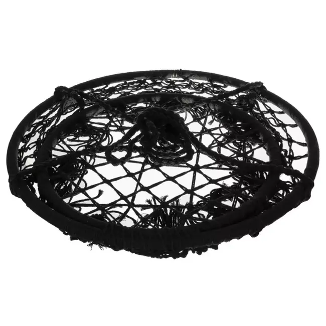 Ruhhy Zwarte Hangstoel Schommel: Moderne Relaxstoel in Ibiza Stijl