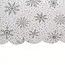 Ruhhy Kersttafelkleed 260x140cm - Elegant Wit met Zilveren Sneeuwvlokken