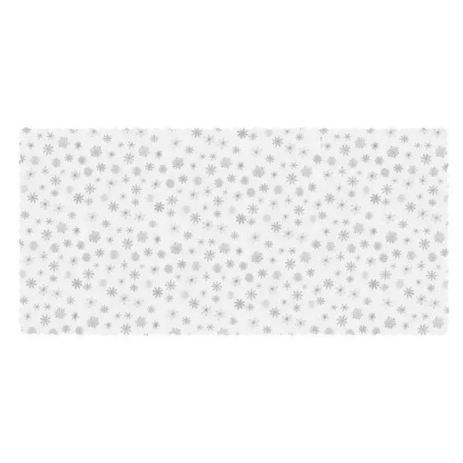 Ruhhy Kersttafelkleed 260x140cm - Elegant Wit met Zilveren Sneeuwvlokken