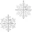 Ruhhy Set van 12 Glitter Sneeuwvlokken - Perfecte Kerstboom Decoratie