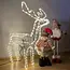 Ruhhy LED Rendier met Beweegbare Kop - Warmwit Licht - 3D Effect voor Kerstdecoratie