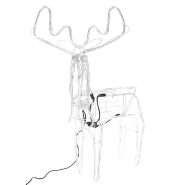 Ruhhy LED Rendier met Beweegbare Kop - Warmwit Licht - 3D Effect voor Kerstdecoratie