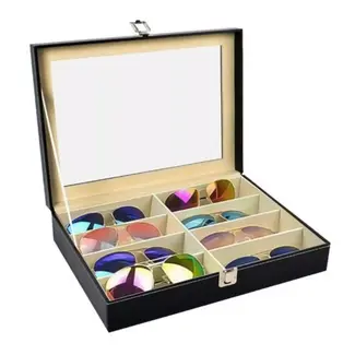 Ruhhy Luxe 8-Vaks Organizer voor Brillen - Stijlvol en Praktisch Ruhhy Luxe 8-Vaks Organizer voor Brillen - Stijlvol en Praktisch