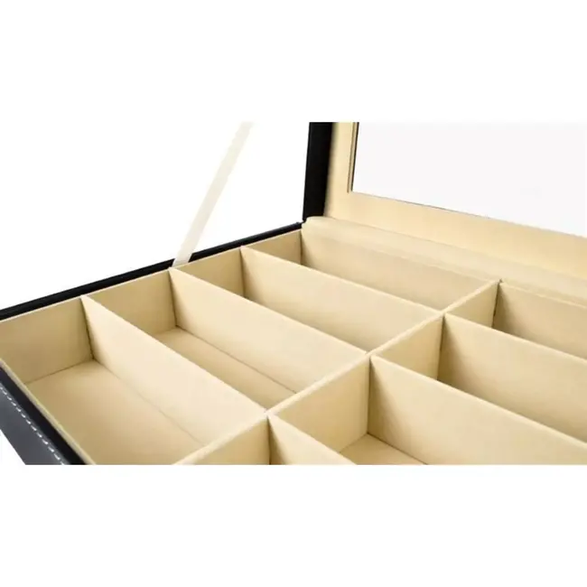 Ruhhy Luxe 8-Vaks Organizer voor Brillen - Stijlvol en Praktisch